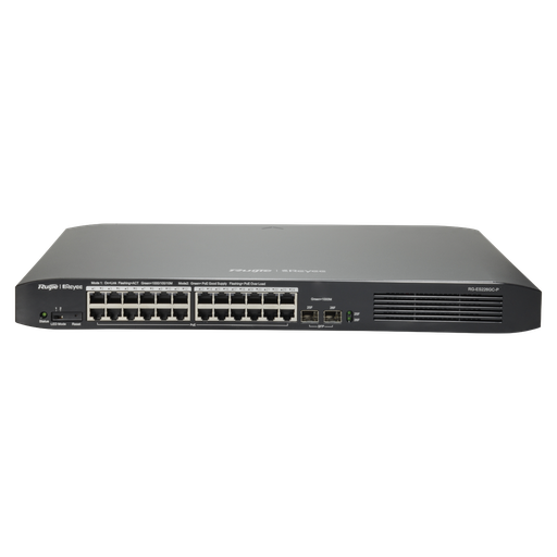 [RG-ES226GC-P] RG-ES226GC-P - Switch PoE Cloud Gestionable - 24 puertos PoE 802.3af/at + 2 SFP - 24 RJ45...