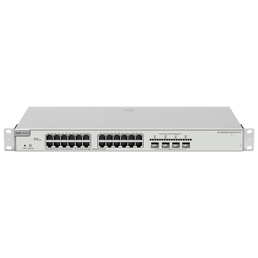 [RG-NBS5200-24GT4XS-P-V2] RG-NBS5200-24GT4XS-P-V2 - Switch PoE Cloud Capa 3 - 24 puertos PoE RJ45 Gigabit + 4 SFP+ 10Gb...