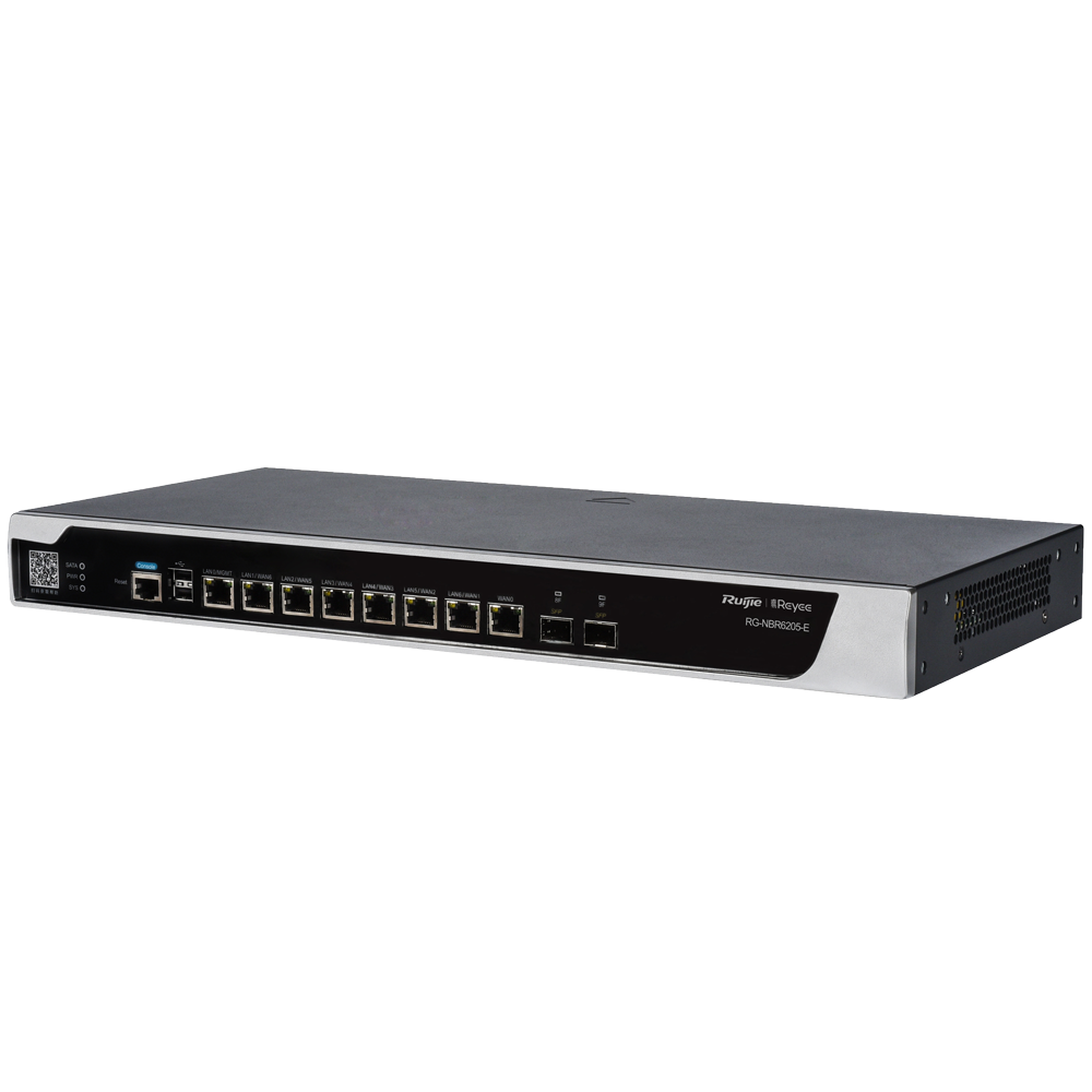 RG-NBR6205-E - Router Cloud - 8 Puertos Gigabit + 2 Puertos SFP Gigabit - Funciones básicas de...