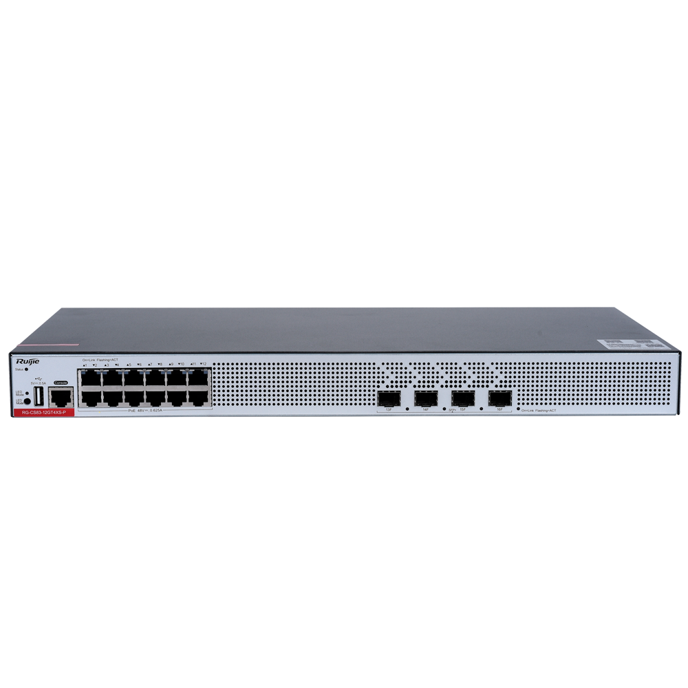 RG-CS83-12GT4XS-P - Switch Cloud Gestionable L3 - 12 puertos PoE RJ45 + 4 puertos SFP+ - 12...