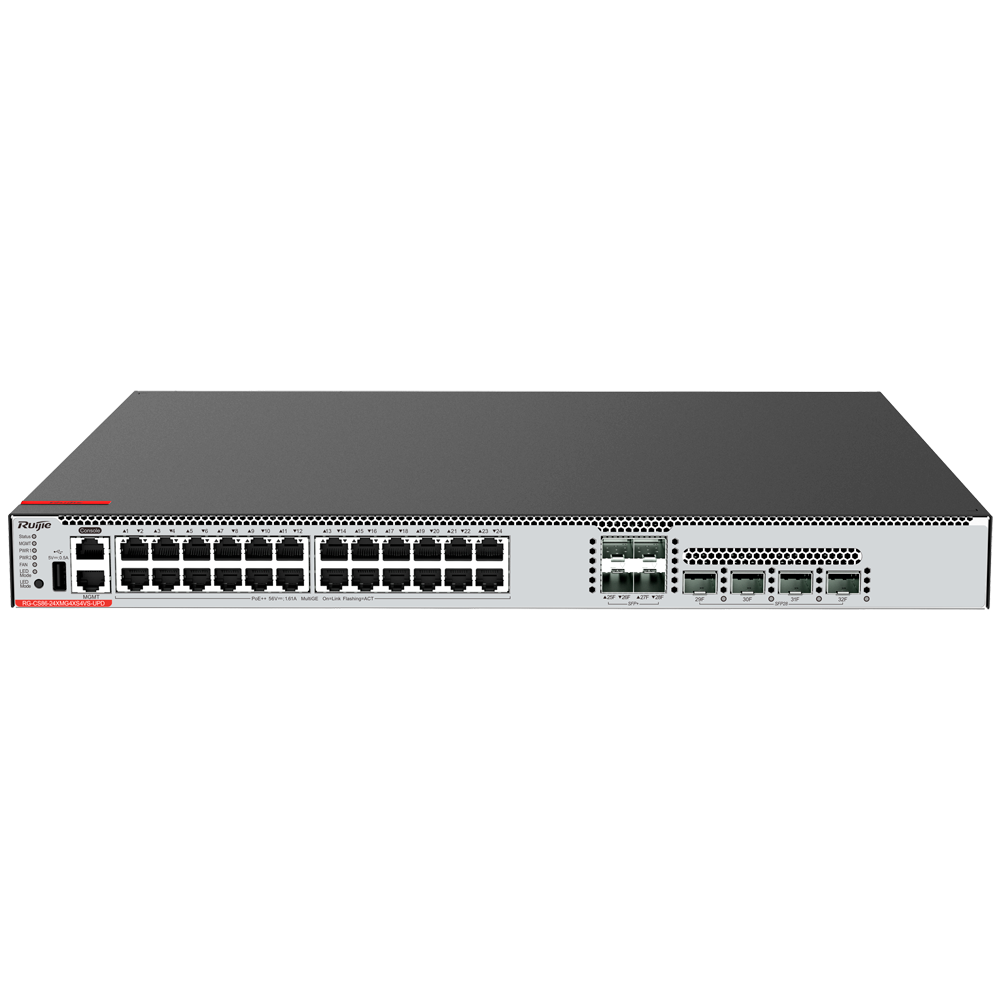 RG-CS86-24XMG4XS4VS-UPD - Switch Cloud Gestionable L3 - 24 Multigigabit 10G + 4 SFP28 + 4 SFP+...