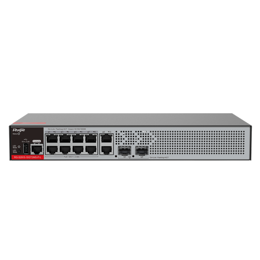 [RG-S2915-10GT2MS-P-L] RG-S2915-10GT2MS-P-L - Switch PoE Cloud Gestionable L2+ - 8 puertos RJ45 GE + 2 puertos SFP...