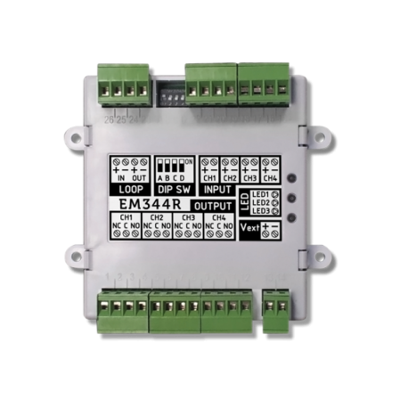 [FGIM-00040] EM344R - MÓDULO ANALÓGICA 4IN/4OUT A RELÉ