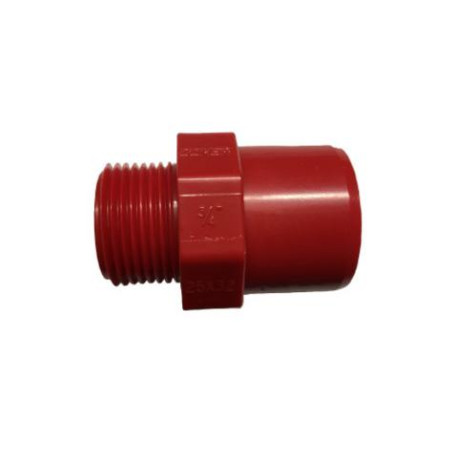[FGIM-00965] AAD12025CRS - ADAPTADOR 25mm (H) 3/4" (M) ABS ROJO