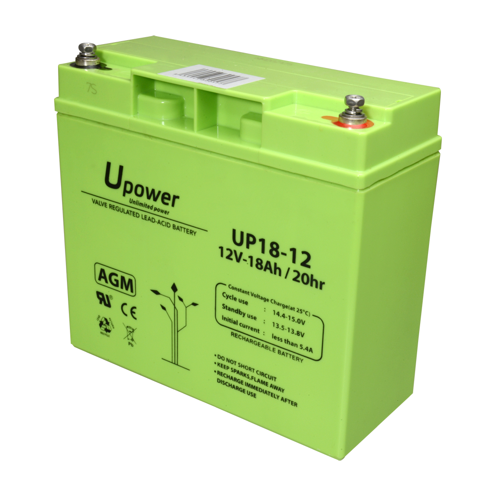 BATT-1218-U - Batería de plomo AGM Upower 12 V y 18 Ah
