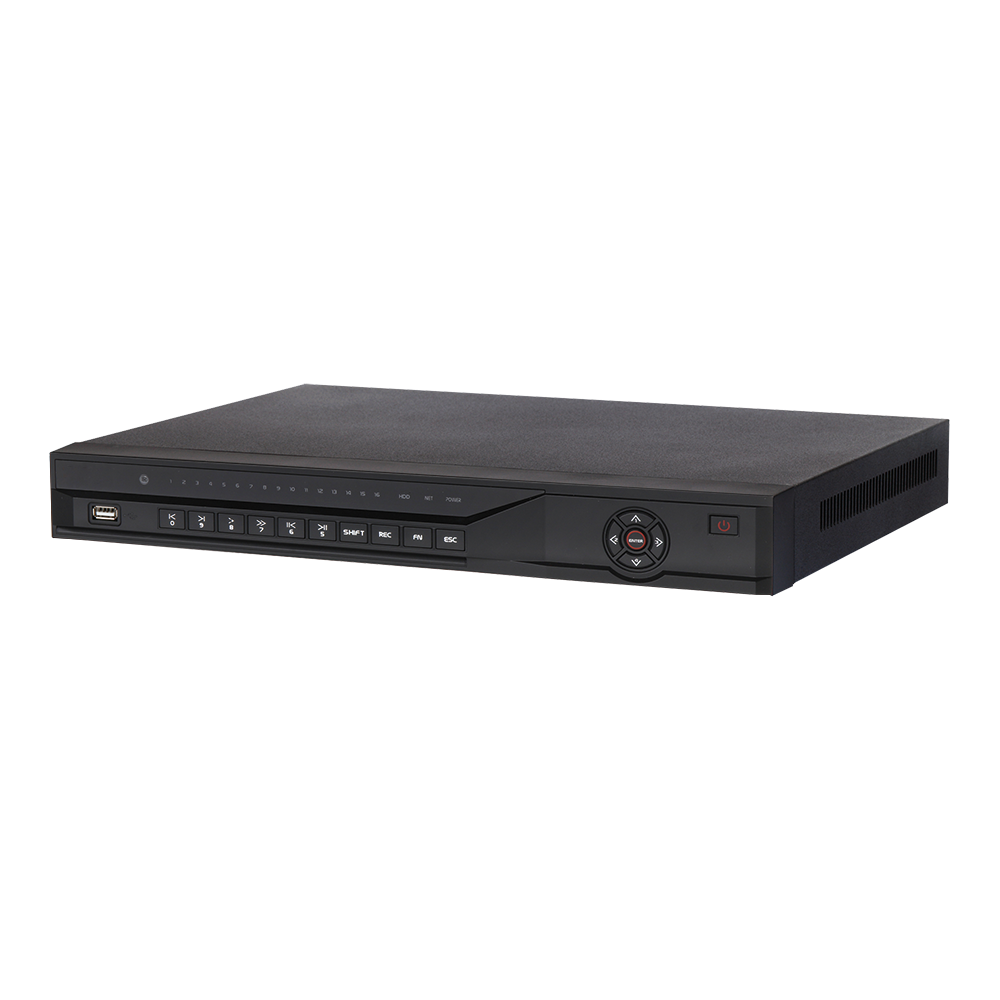 NVR616-8M-H2-P16EX - NVR IP de 16 canales hasta 12MP con switch de 16 puertos PoE+ de los cuales hasta 8 soportan ePoE y EoC
