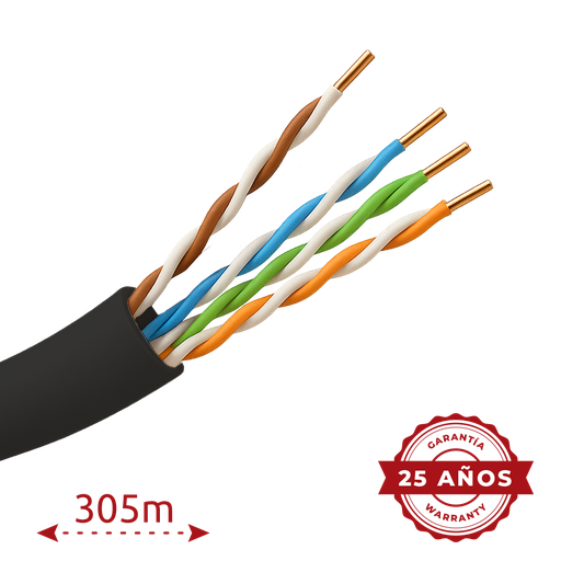 [UV-UTP5E-305-BC-OUTDOOR] Uniview UV-UTP5E-305-BC-OUTDOOR - Cable UTP 305m Cat5e