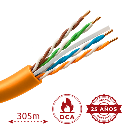 [UV-UTP6-305-BC-LSZH-Dca-OR] Uniview UV-UTP6-305-BC-LSZH-Dca-OR - Cable UTP 305m Cat6
