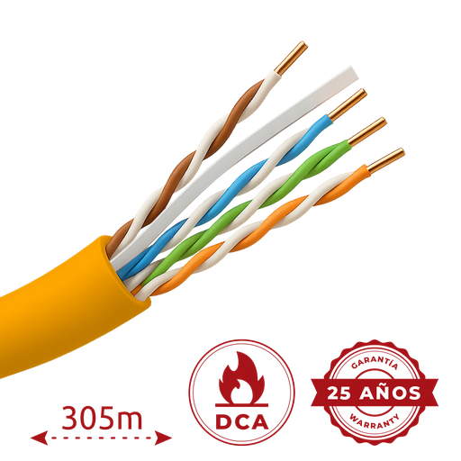 [UV-UTP6-305-LSZH-Dca-OR] Uniview UV-UTP6-305-LSZH-Dca-OR - Cable UTP 305m Cat6