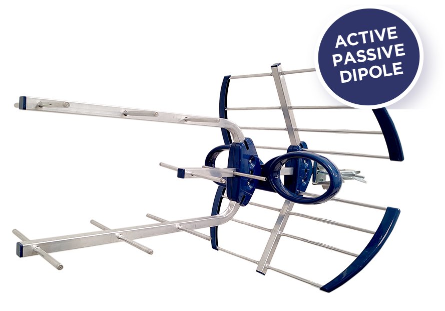 EK BLUE AP · Antena ACTIVA/PASIVA UHF con conector F. G: 38dB/ 16dB.