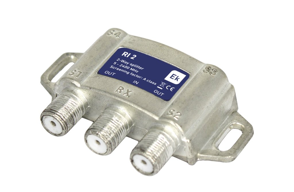RI 2 · Repartidor clase A 2 salidas. 5-2400MHz. Con paso DC