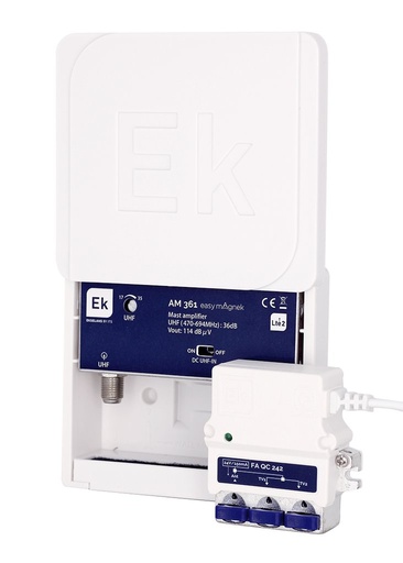 [051032] KIT AM 361 · KIT Amp. mástil 1 IN UHF. 36dB/114dBμV. 24V.