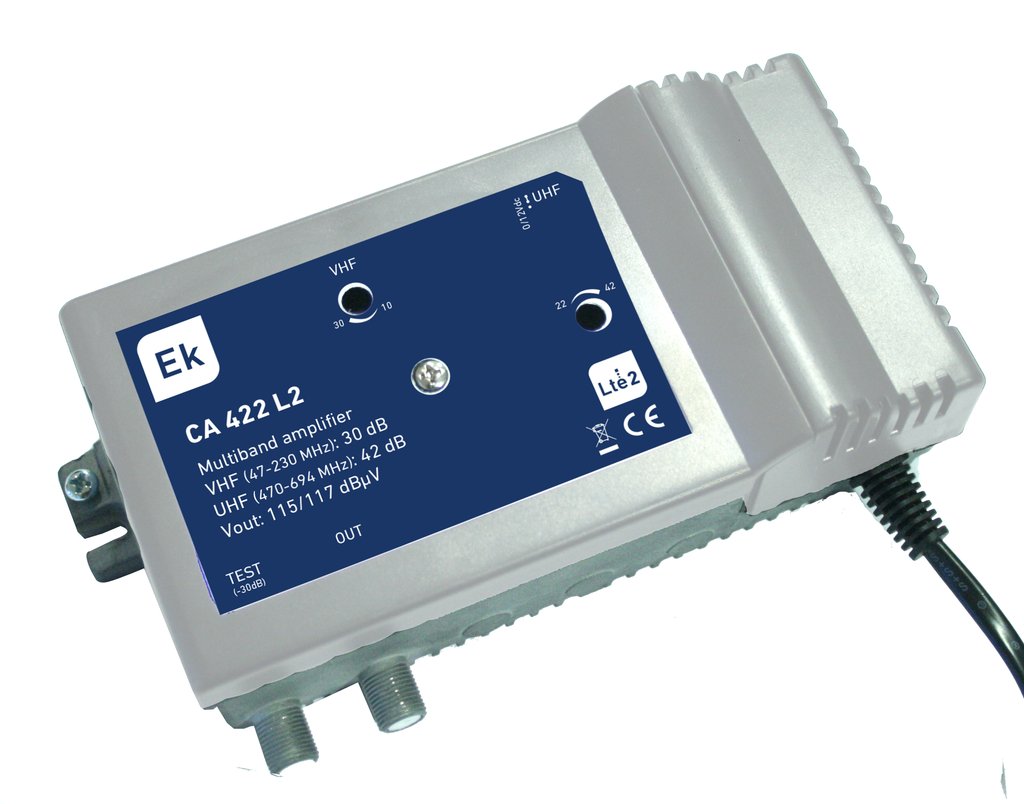 CA 422 L2 · Central 2 IN VHF/UHF. 30dB/42dB. 117dBμV.