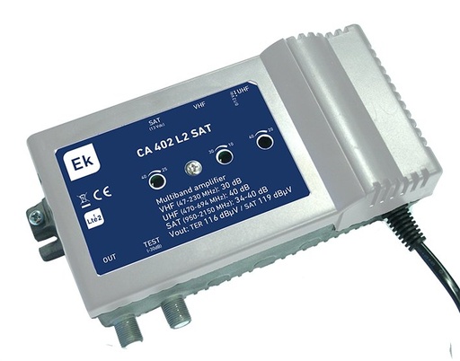 [062008] CA 402 L2 SAT · Central 3 IN: VHF/UHF/SAT. G: 30dB / 40dB / 34-40dB. 116/116/119dBμV.