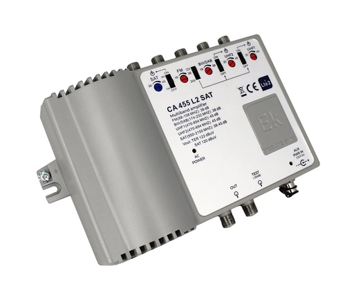 [063008] CA 455 L2 SAT · Central alta potencia 5 IN FM/BIII-DAB/2XUHF,SAT, (2xUHF) 44dB/122dBuV. (SAT) 40dB.