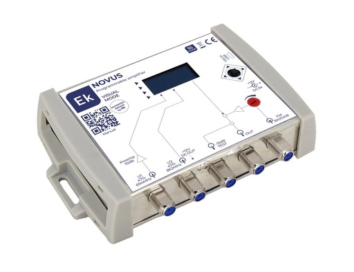 [071023] NOVUS · Amplificador ultraselectivo. 1 IN UHF(G>55dB)/  1 IN UHF (G>65dB) / 1 IN FM-DAB-BIII (G>12dB). 113dBμV.