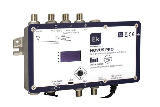 [071020] NOVUS PRO · Amplificador ultraselectivo. 1 IN UHF(G>65dB)/ 1 IN UHF(G>75dB)/ 1 IN UHF (G>65dB) config.DAB/ 1 IN FM (G>28dB).124dBuV.