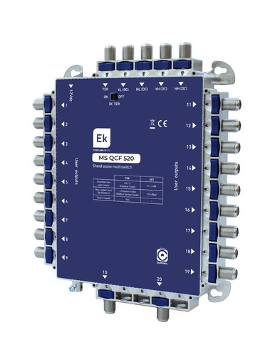 [090039] MS QCF 520 · Multiswitch QuiCoax TER+4SATl estrella/final de cascada 20 usuarios