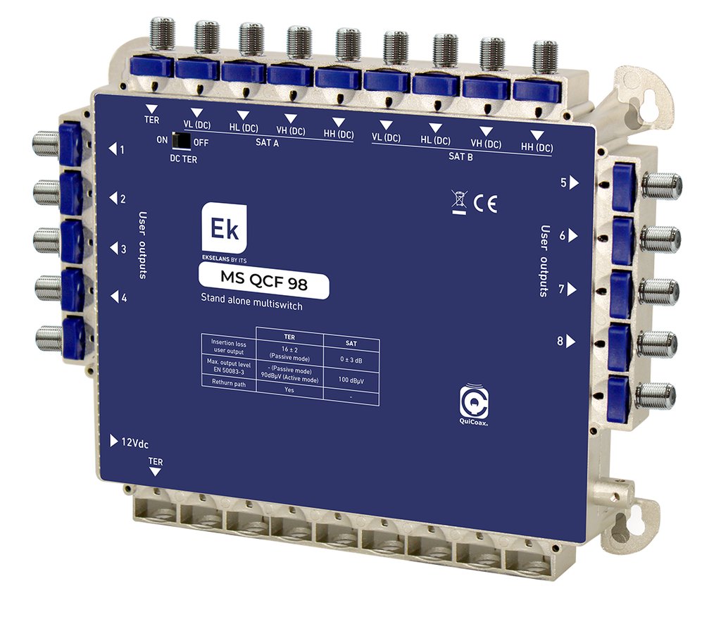 MS QCF 98 · Multiswitch TER+8SAT estrella 8 usuarios