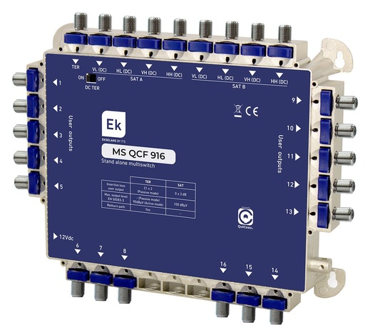 [090046] MS QCF 916 · Multiswitch TER+8SAT estrella 16 usuarios