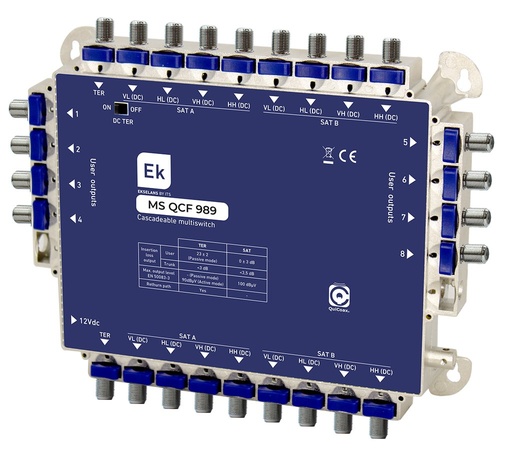 [090044] MS QCF 989 · Multiswitch TER+8SAT estrella/cascada 8 usuarios