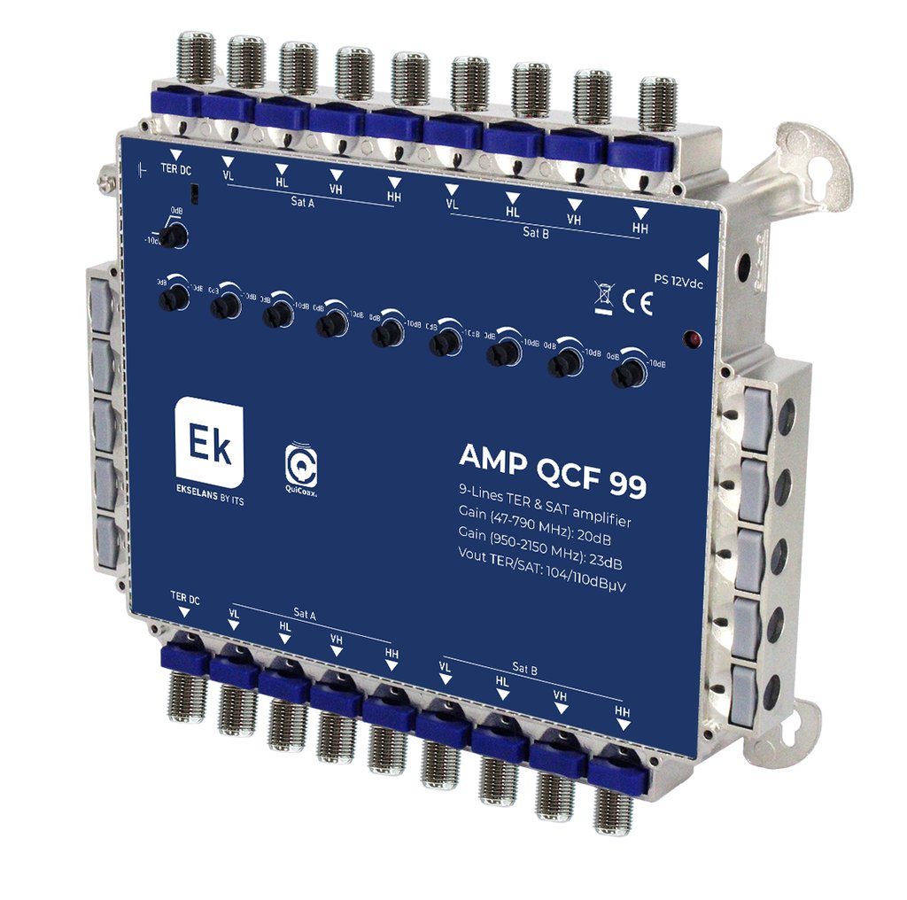 AMP QCF 99 · Amplif. de cascada para multiswitches 9 IN