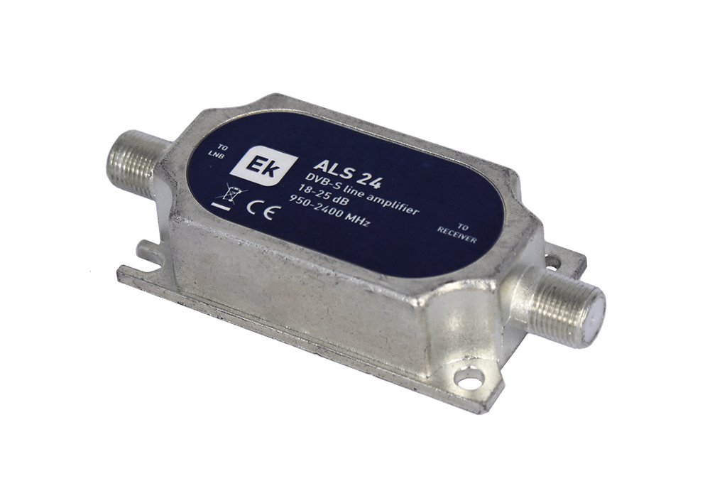 ALS 24 · Amplif. de línea SAT. 18dB/25dB. 110dBμV
