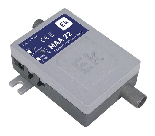 [111009] MAA 22 · Micro amplificador 1 IN, G:2x18/106-108dBuV. Con LR.