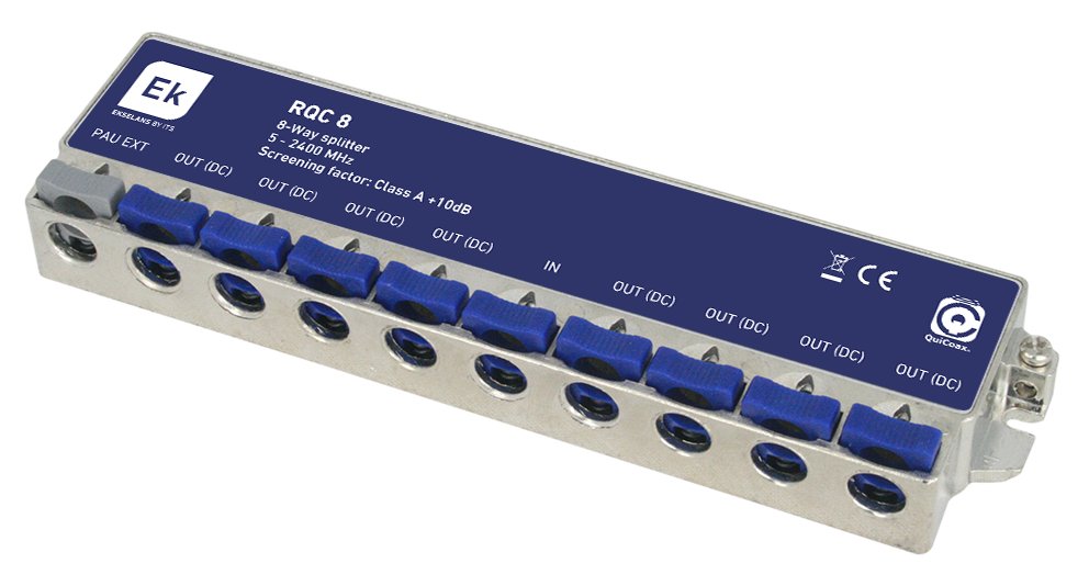 RQC 8 · Repartidor 8 salidas QUICOAX