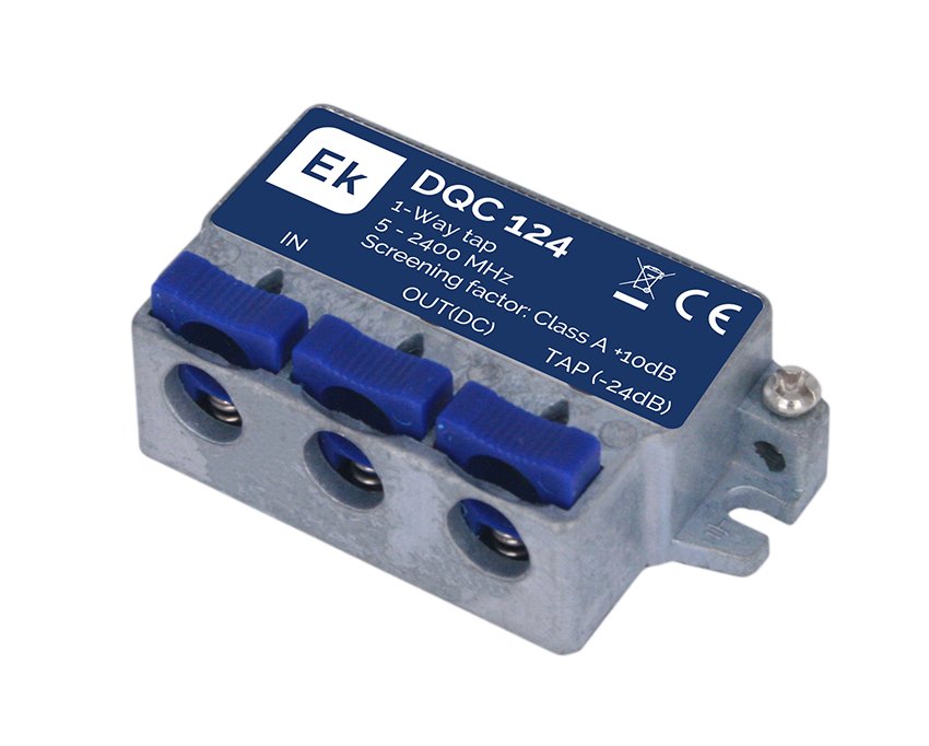 DQC 124 · Derivador 1 salida, 24dB, QUICOAX