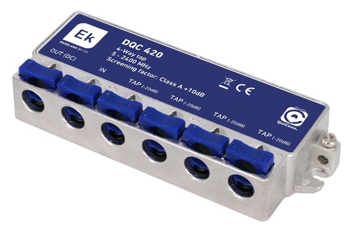 [142018] DQC 420 · Derivador 4 salidas, 20dB, QUICOAX
