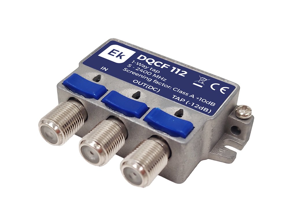DQCF 112 · Derivador 1 salida, 12dB, QUICOAX