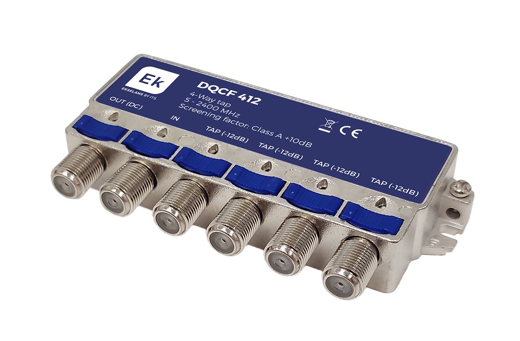 DQCF 412 · Derivador 4 salidas. 5-2300MHz. - 12dB. Clase A