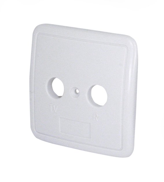 MTB · Marco para toma con 2 conectores. Color blanco
