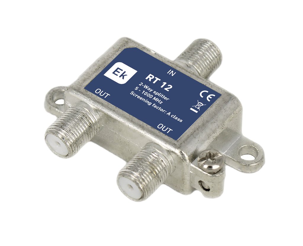 RT 12 · Repartidor clase A 2 salidas. 5-1000MHz. Con paso DC