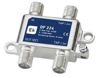 DF 224 · Derivador 2 salidas. 5-2300MHz. - 24dB. Clase A