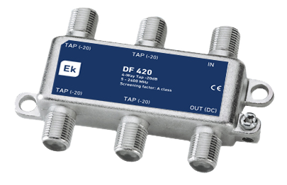 DF 420 · Derivador 4 salidas. 5-2300MHz. - 20dB. Clase A