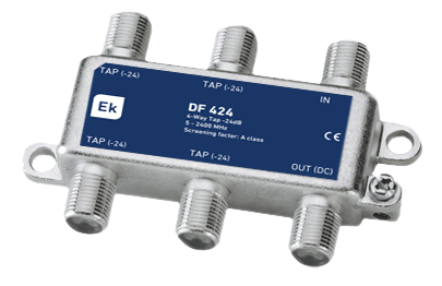 DF 424 · Derivador 4 salidas. 5-2300MHz. - 24dB. Clase A