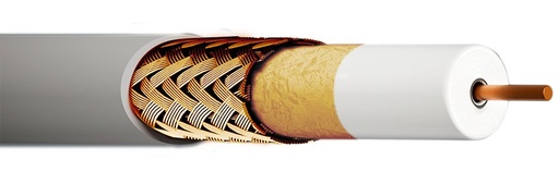 [151043] CCR 96G+D · Cable coax. de 6,8mm conductor Cu 1,13mm. 96 hilos. Malla Cu. CPR Dca. Gris. 100m .Precio por metro.