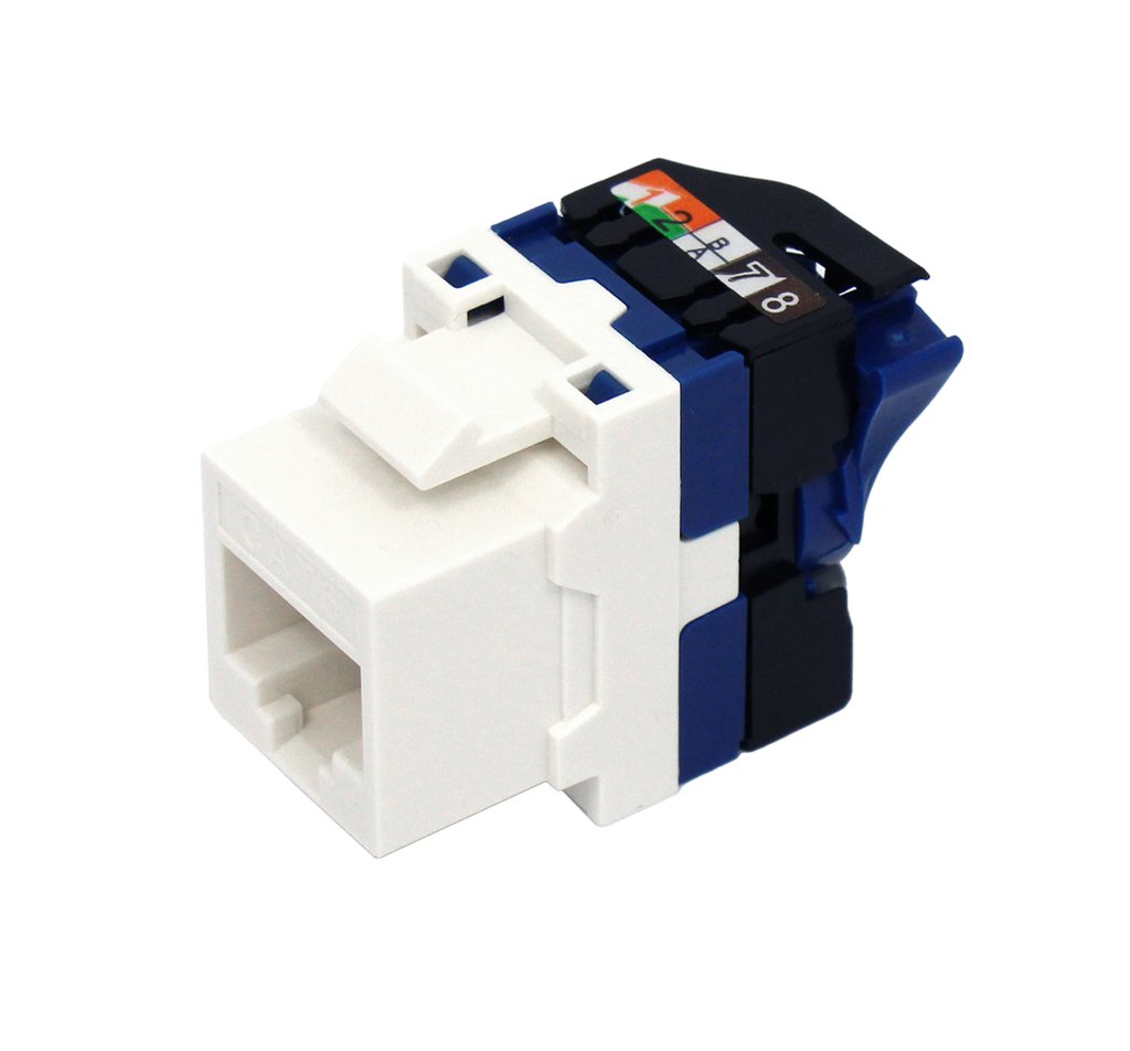 KJ C6 HQ · Keystone jack / conector hembra CAT6 UTP sin herram. tipo palomilla