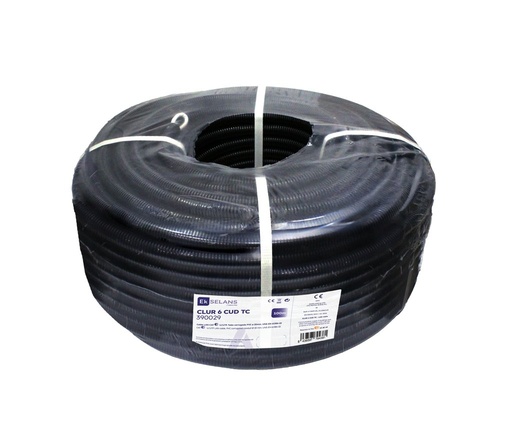 [390029] CLUR 6 CUD TC · Cable LAN (Cat6, U/UTP, CPR Dca) preinstalado en tubo corrugado de PVC, ø20mm, Emb: 100m