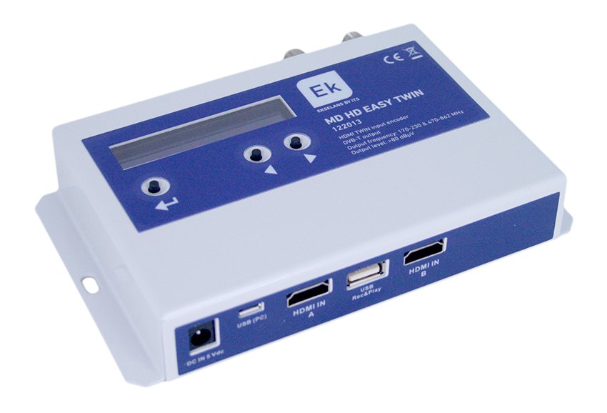 MD HD EASY TWIN · Modulador digital HD TWIN a COFDM + USB + mix TER