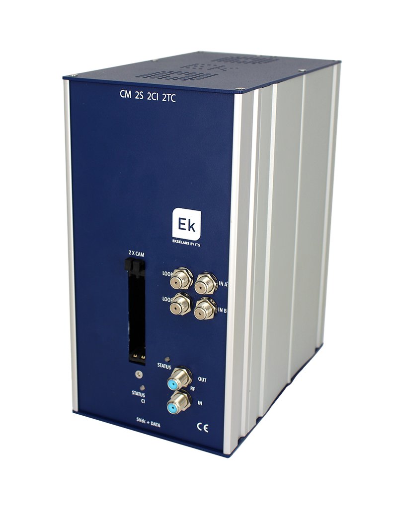 CM 2S 2CI-2TC · Transmodulador 2 tuners S2. Salida 2xCOFDM/QAM + 2CI