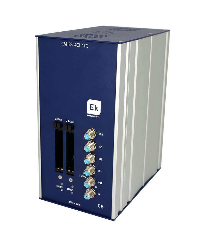 CM 8S 4CI-4TC · Transmodulador 8 tuners S2. Salida 4xCOFDM/QAM + 4CI