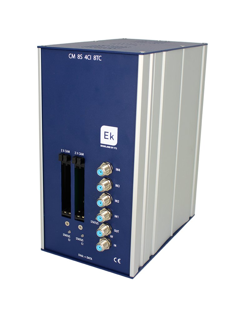 CM 8S 4CI-8TC · Transmodulador 8 tuners S2. Salida 8xCOFDM/QAM + 4CI