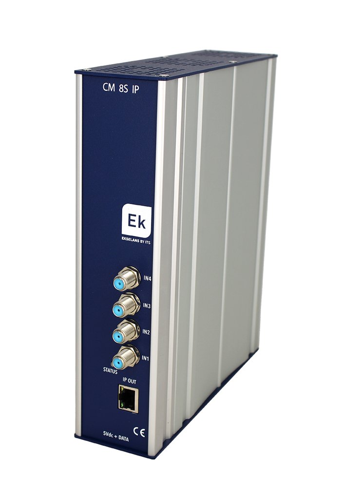 CM 8S-IP · Transmodulador 8 tuners MultiStream/Biss Salida IP. 64 streams