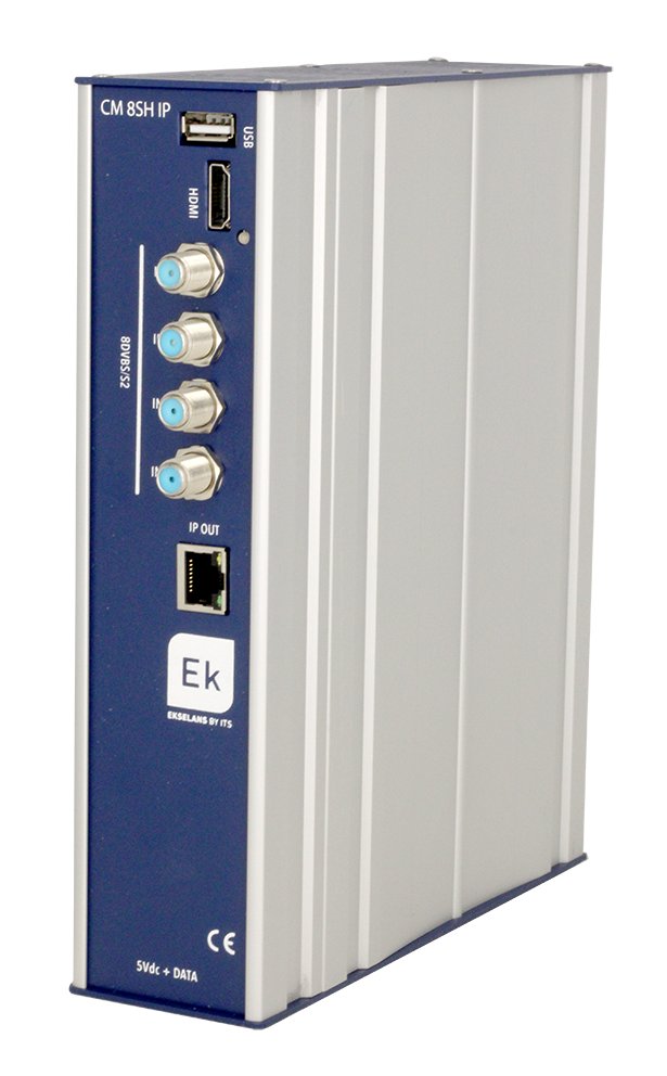 CM 8SH-IP · Transmodulador 8 tuners S2. Salida IP