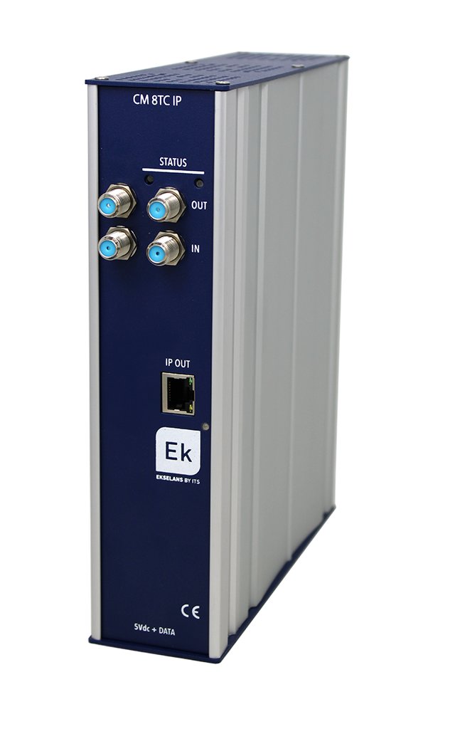CM 8TC-IP · Transmodulador 2 IN 4 tuners por entrada o 1 IN 8 tuners LOOP T/T2/C. Salida IP