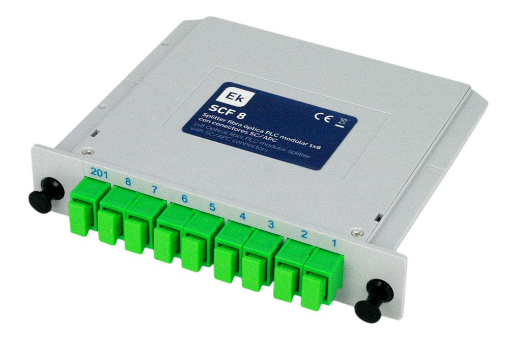 SCF 8 · Splitter óptico cassette 1x8 SC/APC