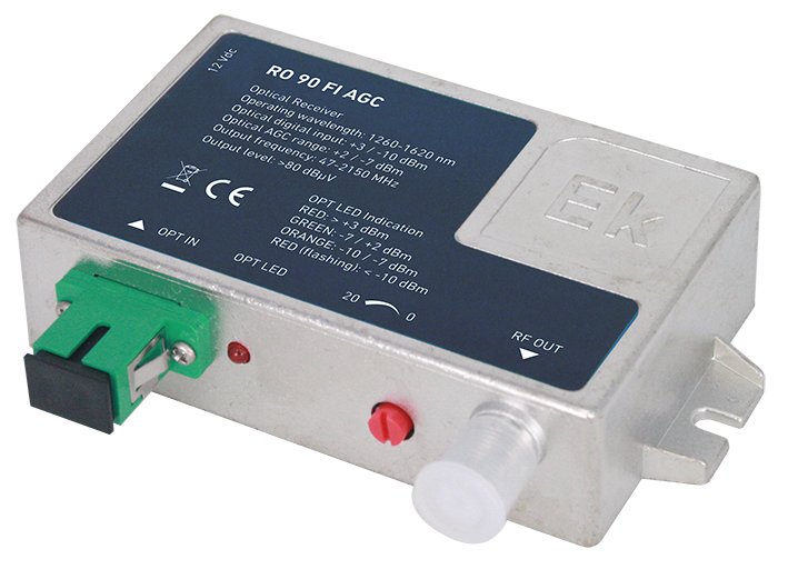 RO 90 FI AGC · Receptor óptico FTTH. 47-2600MHz. SC/APC